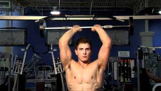 Standing Overhead Barbell Tricep Extension [upl. by Yllehs]