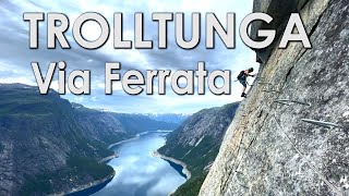 Trolltunga Via Ferrata Odda Norway [upl. by Eceinaj]