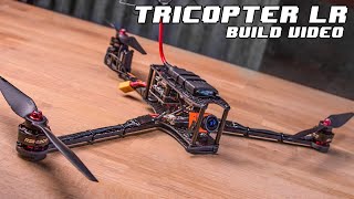 TRICOPTER LR  Long Range FPV 1h Flight time Foldable multirotor  Build Video [upl. by Adas]