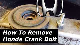 DIY Honda  Acura Crankshaft Bolt Removal  Tips amp Tricks  Bundys Garage [upl. by Hgielrebma]