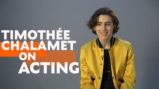 Timothée Chalamet Interview on Acting amp Call Me By Your Name [upl. by Arria]