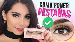 CÓMO PONER PESTAÑAS POSTIZAS FÁCIL PASO A PASO Tips ♥ Jimena Aguilar [upl. by Ailedua434]