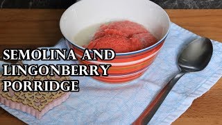 TRADITIONAL FINNISH WHIPPED SEMOLINA AND LINGONBERRY PORRIDGE VISPIPUURO RECIPE [upl. by Ayiotal]