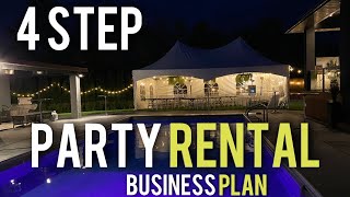 4 Step Party Rental Business Plan [upl. by Chemaram210]