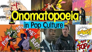 Onomatopoeia Examples in Songs Movies and TV [upl. by Arlene]