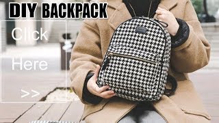 DIY LOVELY BACKPACK TUTORIAL  Zipper Backpack with Pocket From Scratch Cut amp Sew [upl. by Anthiathia62]