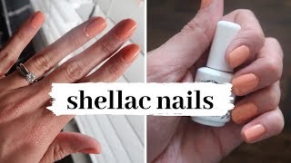 SHELLAC NAILS AT HOME SHELLAC MANICURE [upl. by Yeroc338]