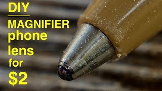 How To Make ● 2 Magnifier Macro iPhone Lens [upl. by Deehahs]