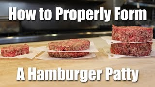 How to Make a Perfect Hamburger Patty From Ground Beef [upl. by Dwinnell833]