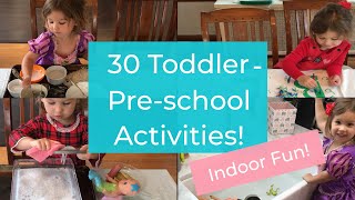 30 ToddlerPreschool Activities How to Keep 14 Year Olds Entertained At Home [upl. by Argela]