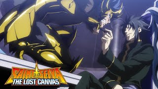 Saint Seiya The Lost Canvas  Manigoldo pelea Thanatos  Español Latino [upl. by Care]