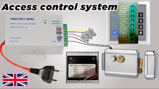 Access control system with door lock card reader and security exit button 🏘️ [upl. by Rutledge521]