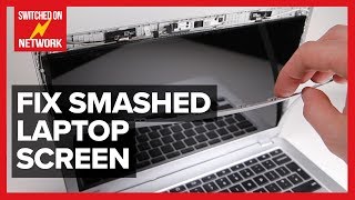 How to Replace a Broken Cracked or Smashed Laptop LCD screen  DIY display replacement at home [upl. by Ellevart]