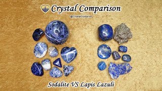 Crystal Comparison Sodalite VS Lapis Lazuli [upl. by Aihtibat]