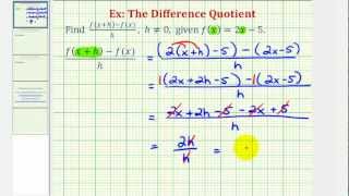 Ex 1 The Difference Quotient Linear Function [upl. by Suitangi]