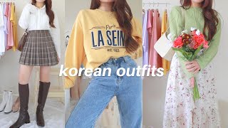 korean outfit ideas 🧸 a lookbook [upl. by Nonie]