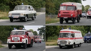 Oldtimer mit viel Blaulicht Blaulichttreffen in Rothenburg OL [upl. by Dennie]