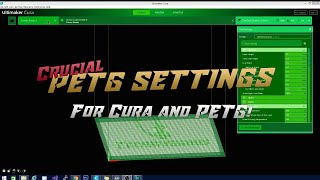 CRUCIAL Cura settings for PETG printing [upl. by Esylle]