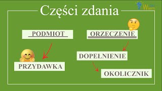 Części zdania logiczna całość I rozkład zdania [upl. by Dnaltiak940]