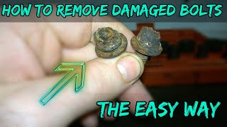 How To Remove A Damaged Bolt  Head Rounded Or Badly Corroded DIY [upl. by Neelhtak]