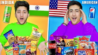 Indian Vs American Snacks Food Challenge [upl. by Darraj357]