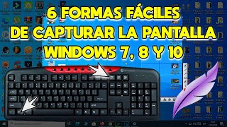 💻 Cómo Hacer CAPTURA DE PANTALLA en PC  6 Formas para Hacer SCREENSHOT en PC  Windows 7 8 y 10 ✅ [upl. by Zelle267]