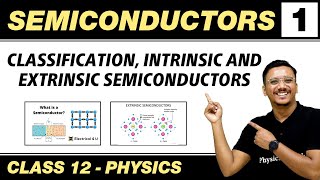 Semiconductors 01  Classification  intrinsic and Extrinsic Semiconductors  Class 12 NCERT [upl. by Alvan]