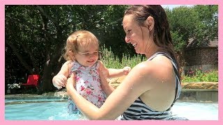 BABY’S FIRST SWIMMING LESSON  Sam amp Nia [upl. by Jannel275]