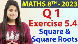 Q 1  Ex 54  Square and Square Roots  NCERT Maths Class 8th  Chapter 5 New Syllabus CBSE 2023 [upl. by Nniuq]