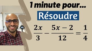 Résoudre une équation en 1 minute [upl. by Venuti975]