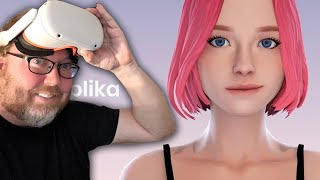 Virtual Girlfriend in Oculus Quest 2 with REPLIKA [upl. by Annayrb]