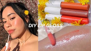 DIY LIP GLOSS 3 ways how to make cute gloss in 5 minutes [upl. by Tybie]