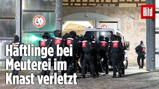 Gefängnismeuterei Polizei stürmt Knast in Thüringen  JVA Untermaßfeld [upl. by Marlyn]