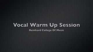 Singing Lessons  Vocal Warm Up Exercises PART 1 of 3 [upl. by Ameerahs]