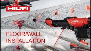 HOWTO floorwall installation Hilti RE 500 V4 EPOXY ANCHOR [upl. by Illehs532]