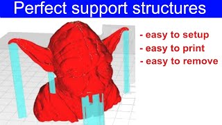 support structures in Cura  settings guide [upl. by Ecinreb]