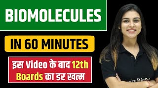 BIOMOLECULES in 60 Minutes  BEST for Class 12 Boards [upl. by Wells]