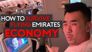 How to Survive Flying Emirates Economy Class Top Tips [upl. by Also553]