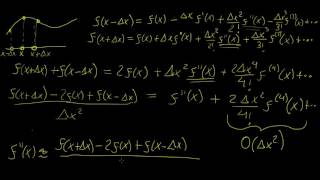 Finite differences for 2nd derivatives  Numerical Methods  LetThereBeMath [upl. by Novj657]