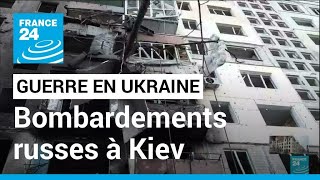 Guerre en Ukraine  bombardements russes à Kiev • FRANCE 24 [upl. by Rubina]